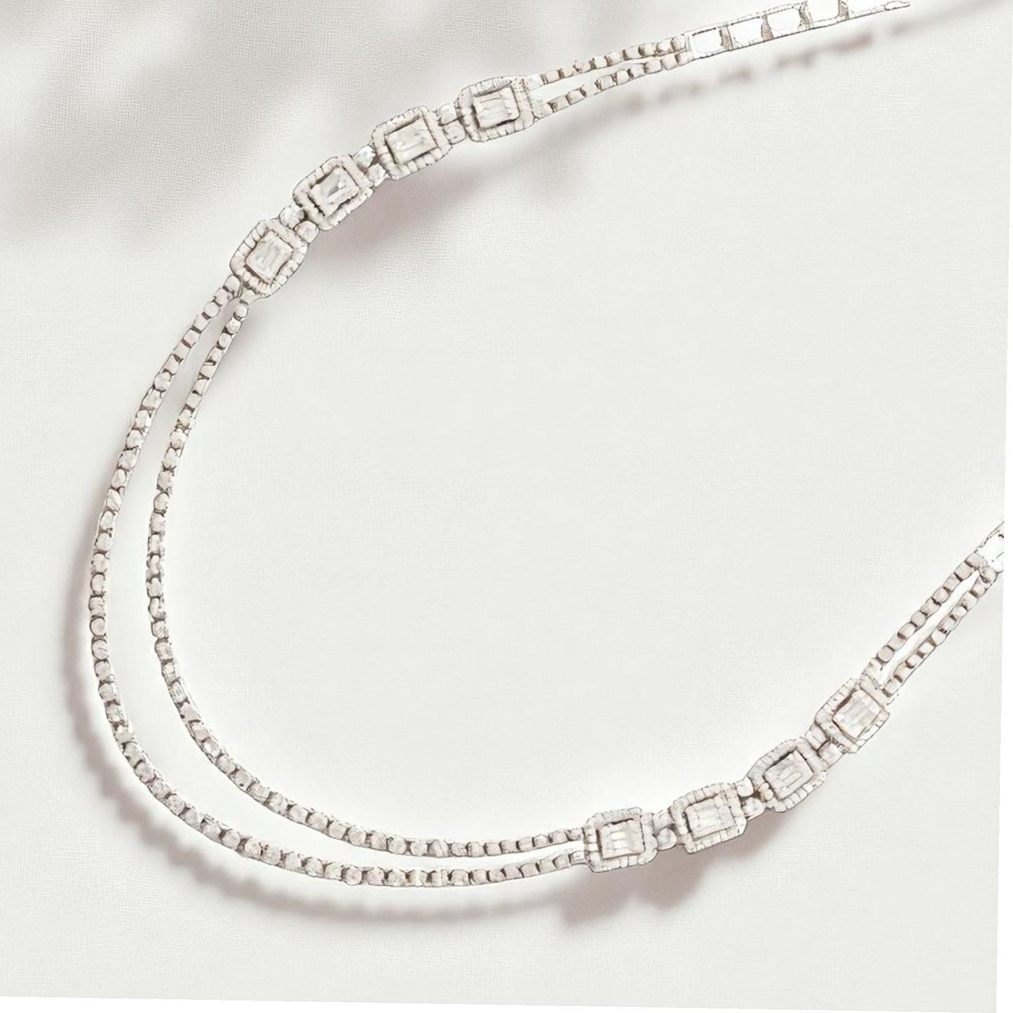 Layered Halo Diamond Necklace