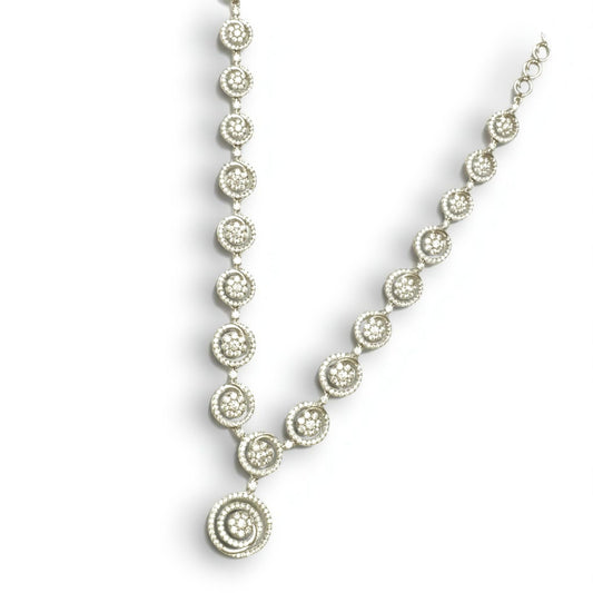 Swirl Diamond Necklace