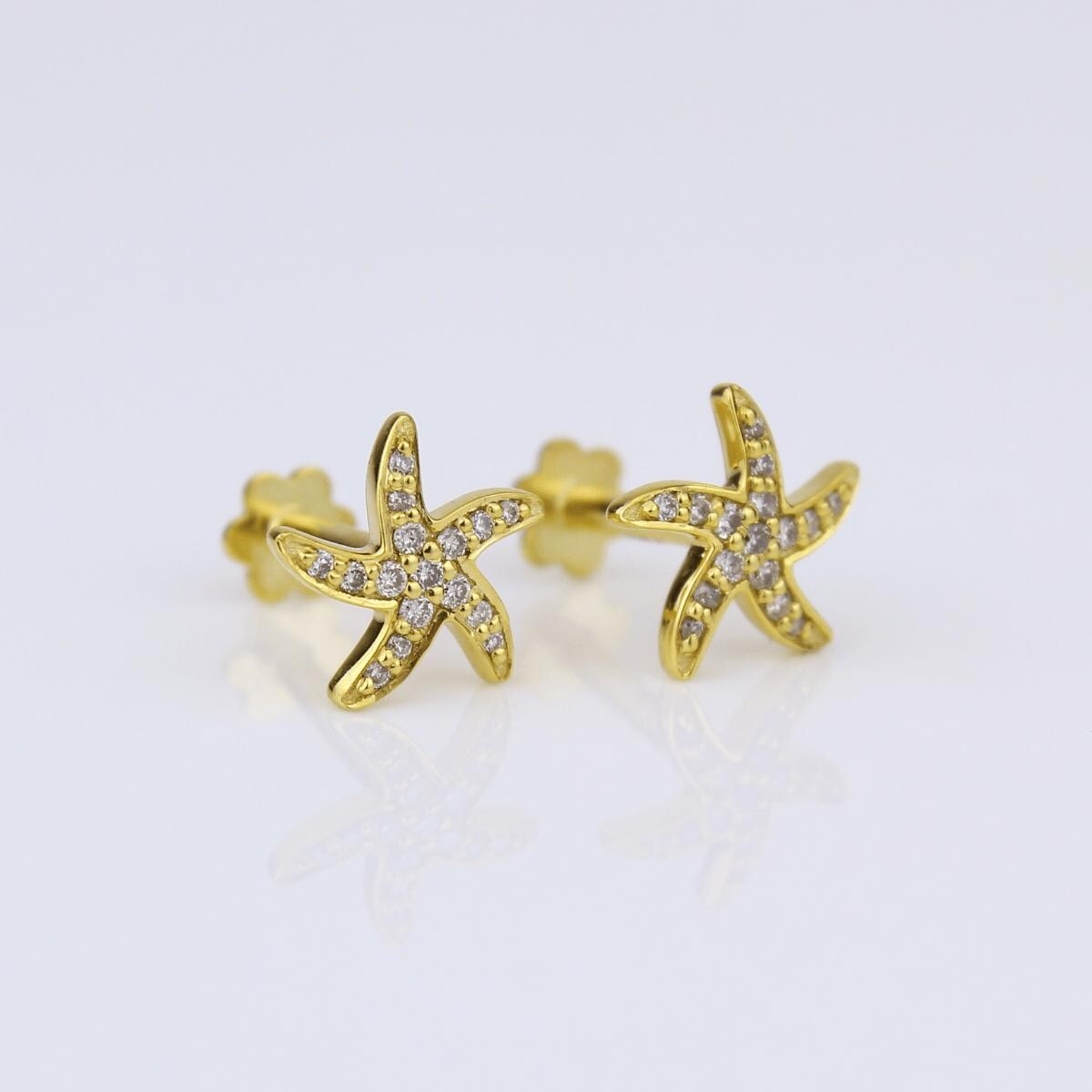 Kids Starfish Diamond Stud Earrings