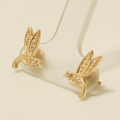 Hummingbird Diamond Kids Stud Earrings