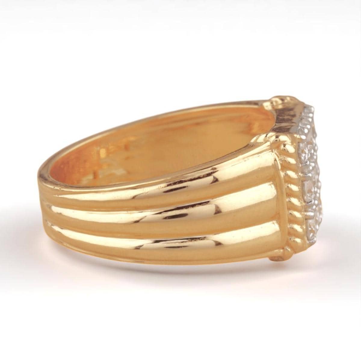 Square Grid Men's Diamond Ring