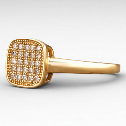 Square Grid Men's Diamond Ring