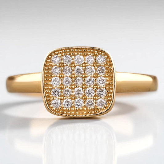 Square Grid Men's Diamond Ring