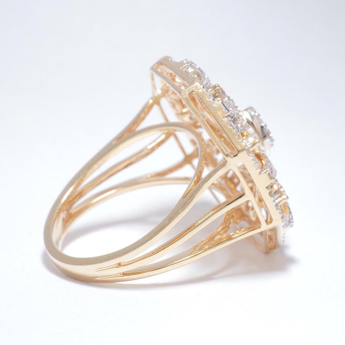 Octagonal Natural Diamond Ring