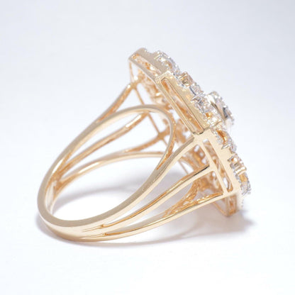 Octagonal Natural Diamond Ring