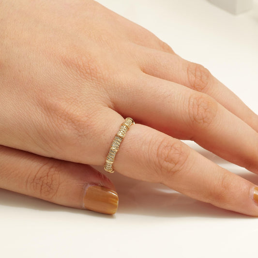 Bamboo Diamond Eternity Ring