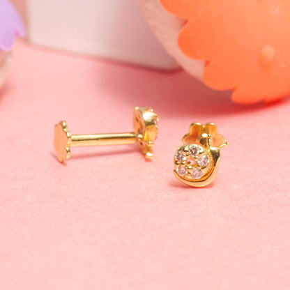 Kids Snail Diamond Stud Earrings
