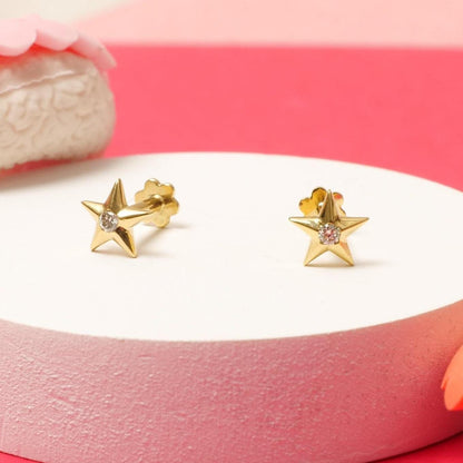 Kids Starry Diamond Stud Earrings