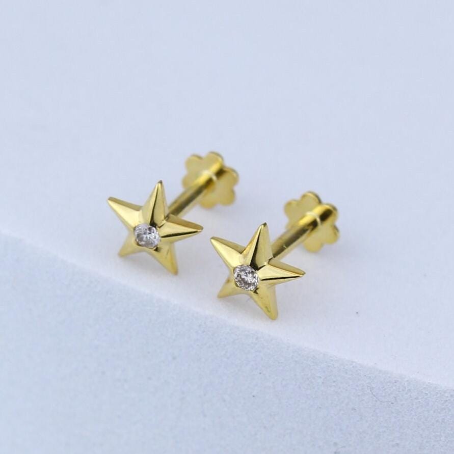 Kids Starry Diamond Stud Earrings