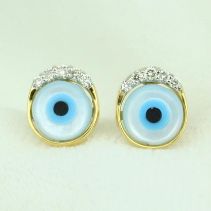 Kids' Evil Eye Diamond Stud Earrings