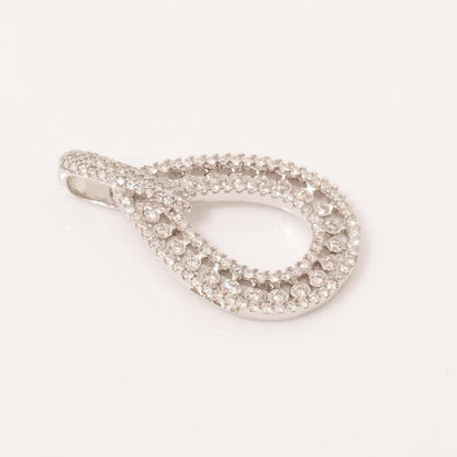 Pear Natural Diamond Stackable Pendant