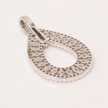 Pear Natural Diamond Stackable Pendant