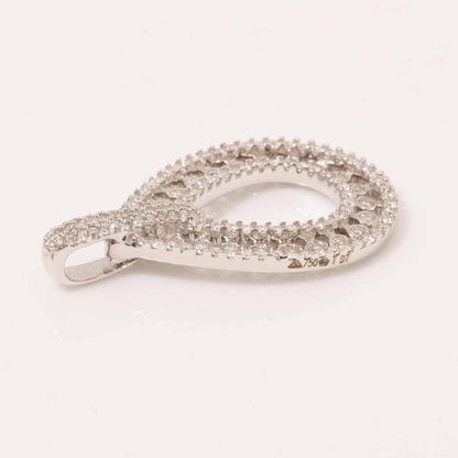 Pear Natural Diamond Stackable Pendant
