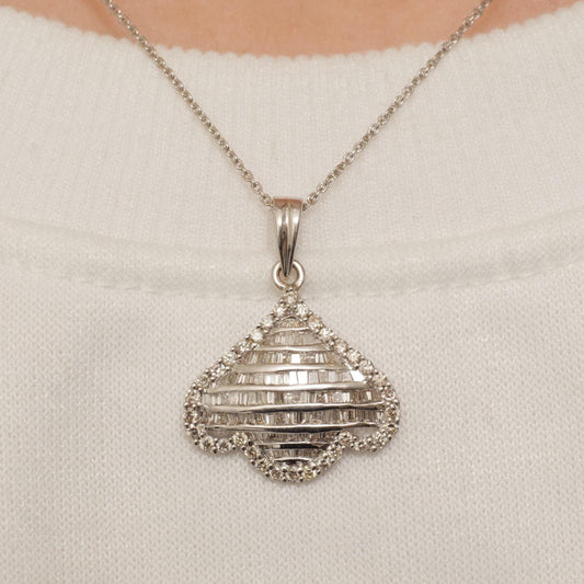 Flower Petal Pendant Necklace