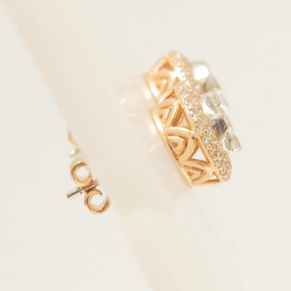 Solitaire Halo Natural Diamond Stud Earring