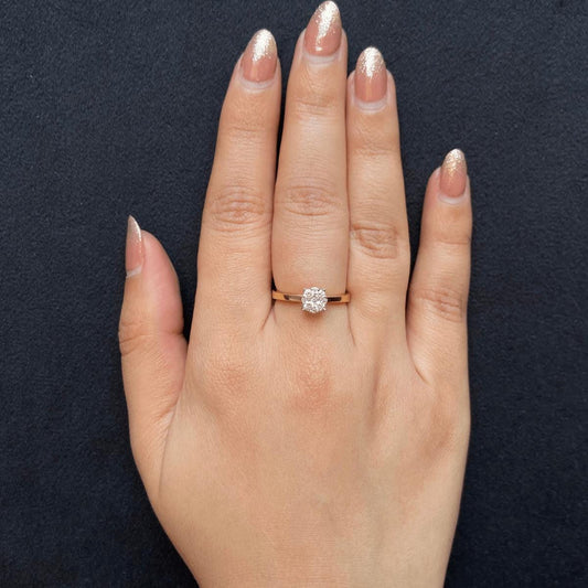 Clustered Natural Diamond Illusion Ring