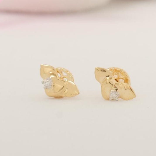 Kids Winged Heart Diamond Stud Earrings