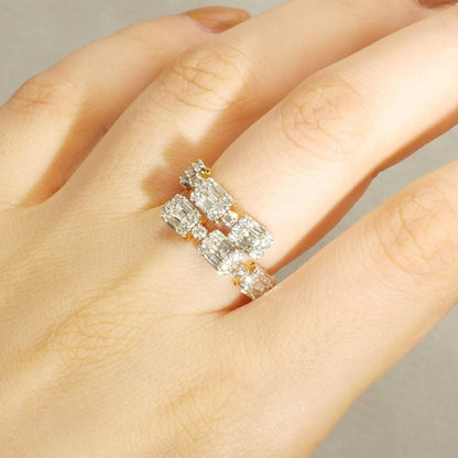 Double Band Diamond Ring