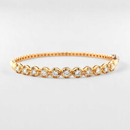 Bezel Solitaire Cuff Bracelet