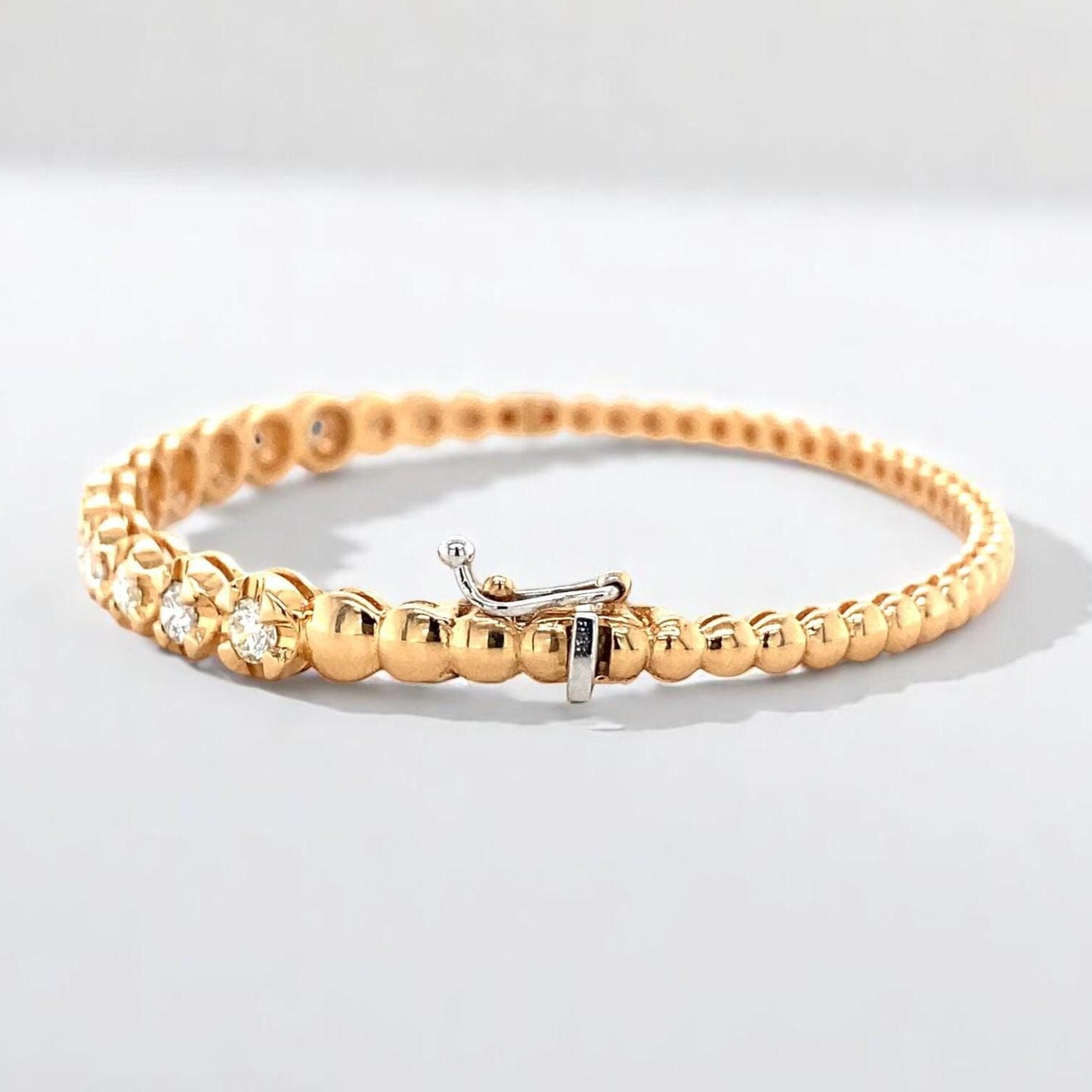 Bezel Solitaire Cuff Bracelet