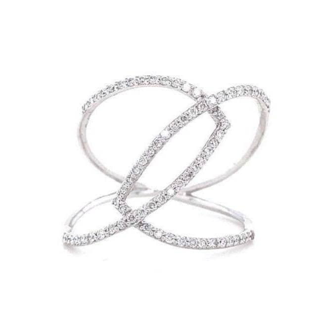 Intertwined Natural Diamond Loop Band Ring