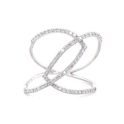 Intertwined Natural Diamond Loop Band Ring