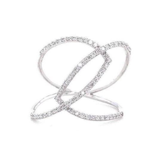 Intertwined Natural Diamond Loop Band Ring