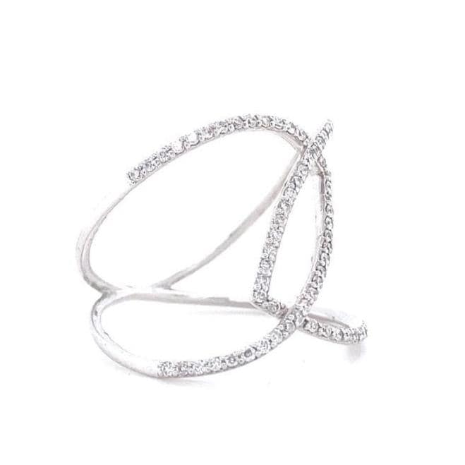 Intertwined Natural Diamond Loop Band Ring