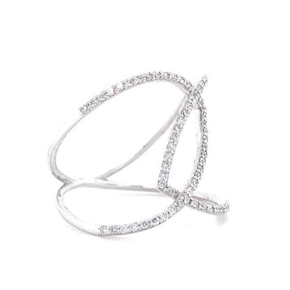 Intertwined Natural Diamond Loop Band Ring