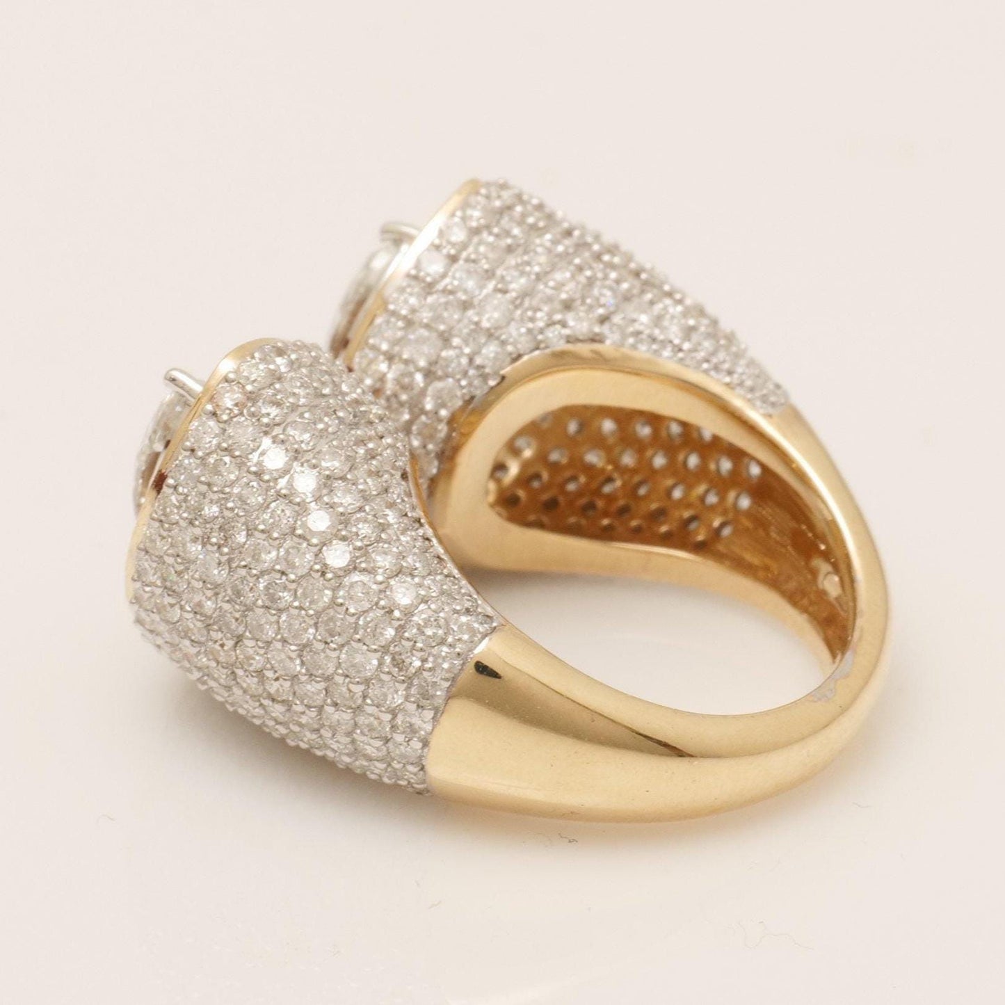 Marquise Halo Natural Diamond Band Ring