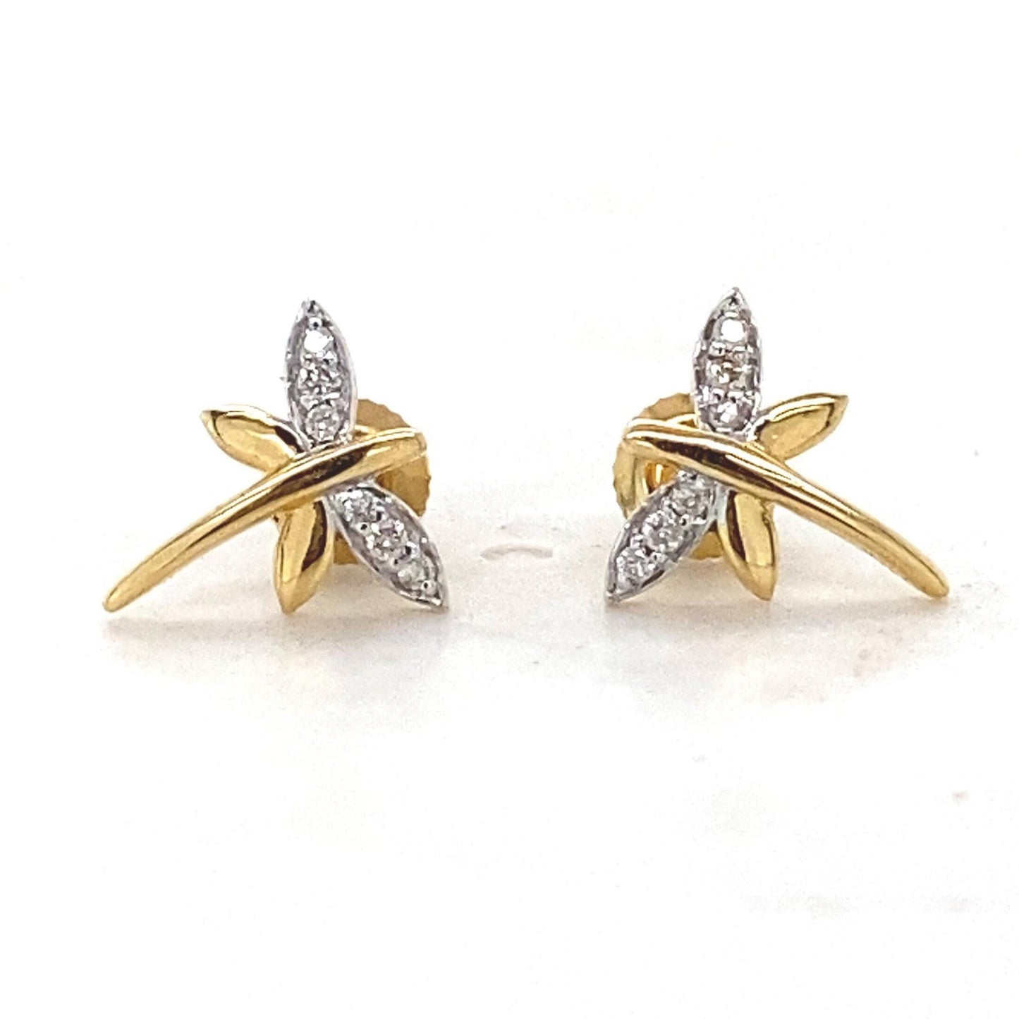 Kids Dragonfly Diamond Stud Earrings