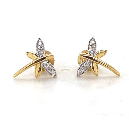 Kids Dragonfly Diamond Stud Earrings