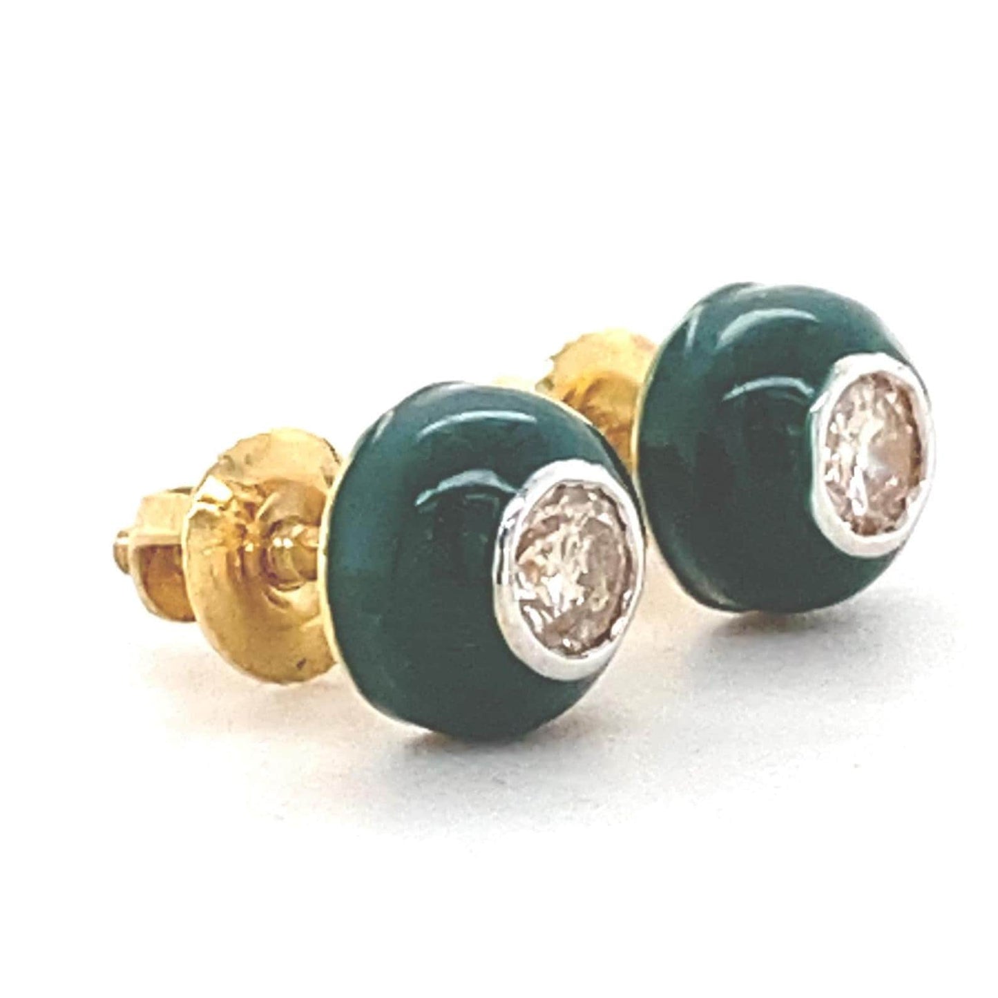 Kids Enameled Diamond Stud Earrings