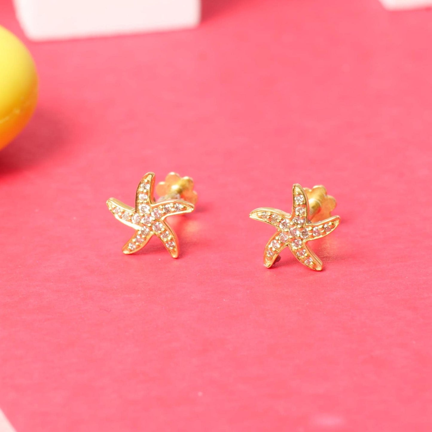 Kids Starfish Diamond Stud Earrings