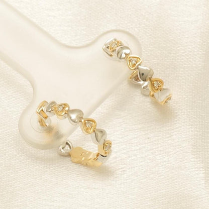 Kids Heart Diamond Hoops