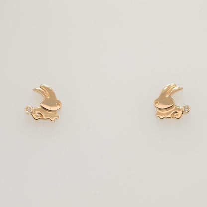 Kids Bunny Diamond Earrings