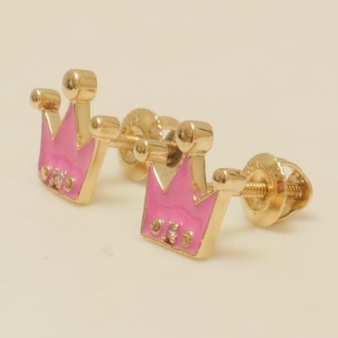 Diamond Crown Kids Earrings