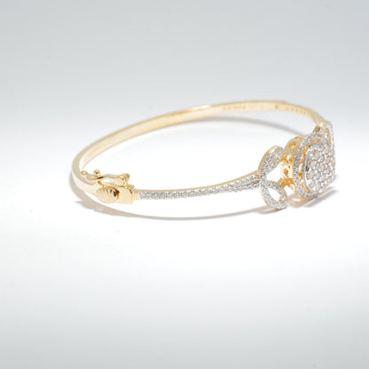 Flower Disc Diamond Bracelet