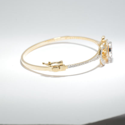 Flower Disc Diamond Bracelet