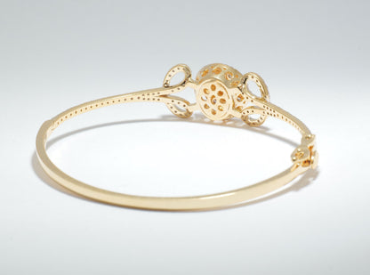 Flower Disc Diamond Bracelet