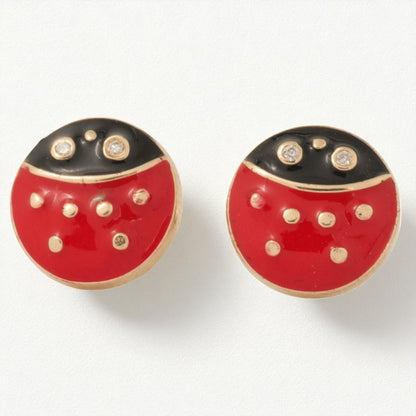 Kids Ladybug  Diamond Earrings