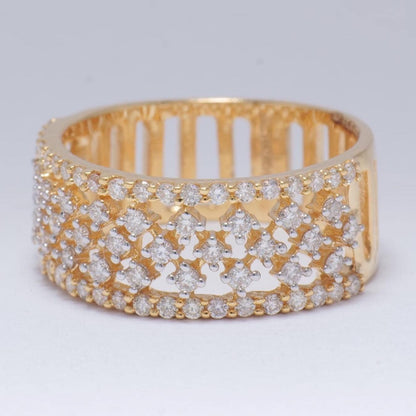 Wide Natural Diamond Band Ring