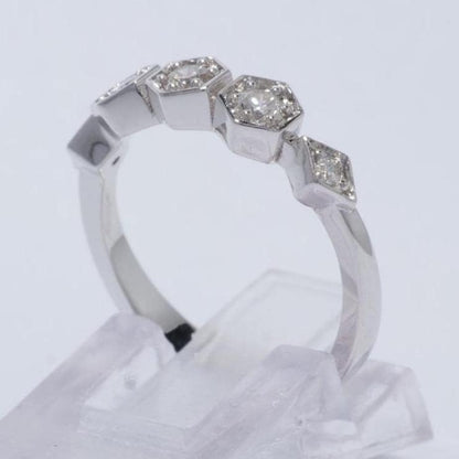Hexagon Diamond Ring