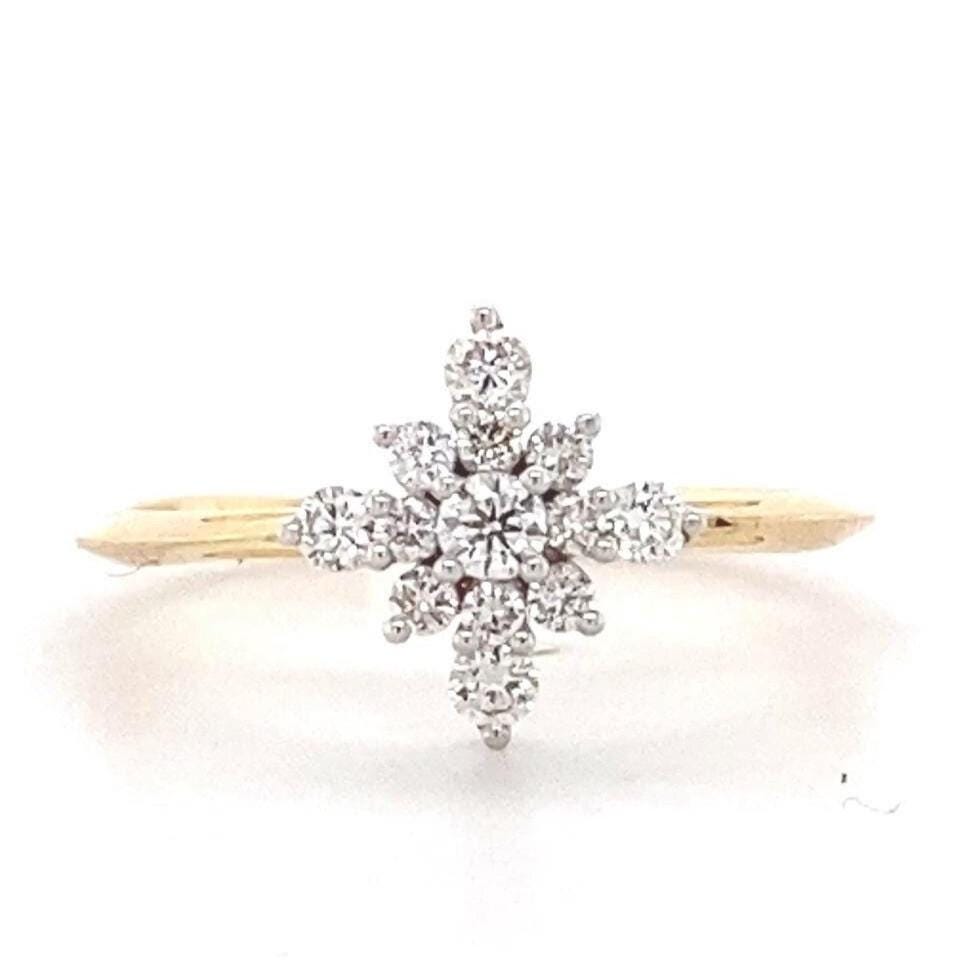 Snowflake Diamond Ring
