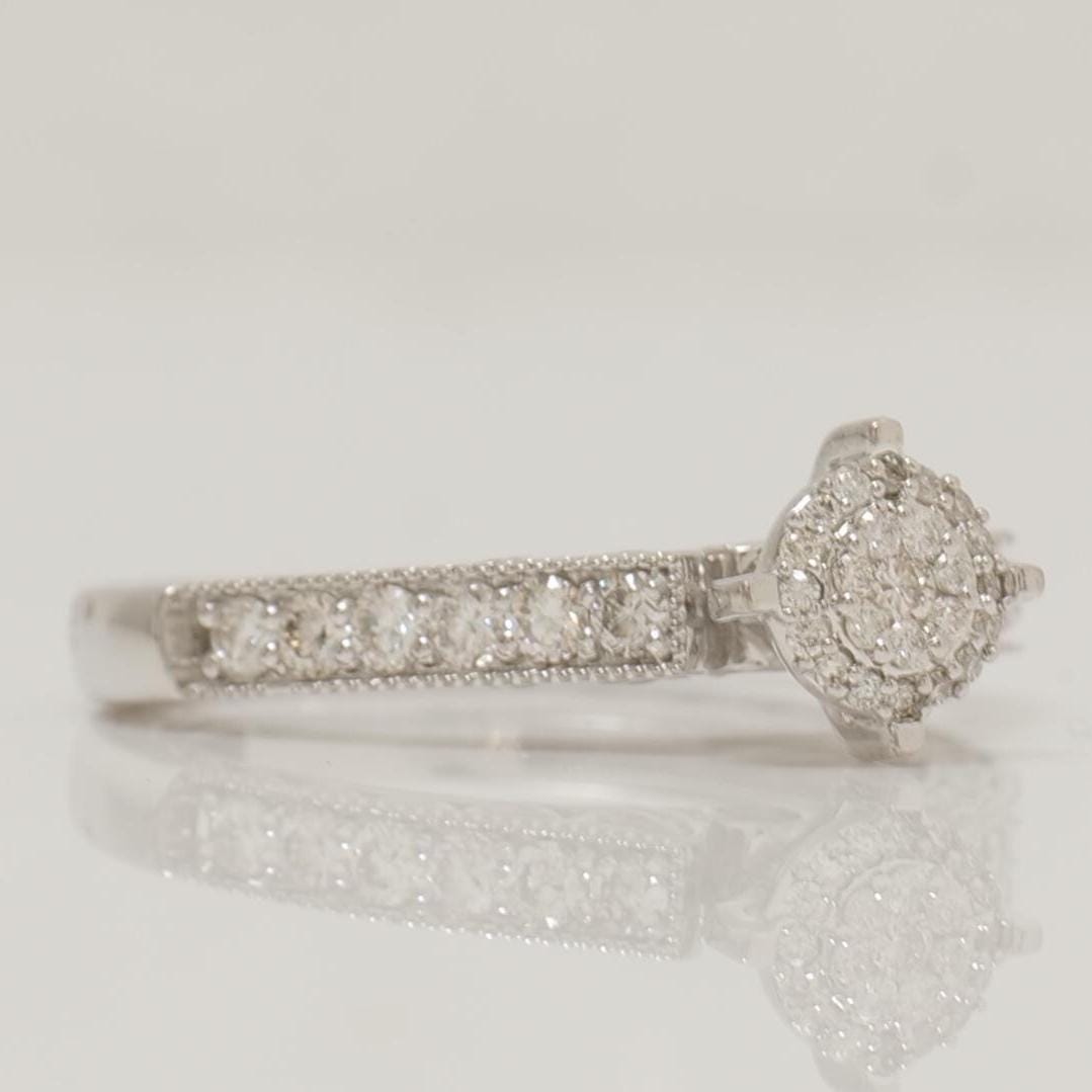 Vintage Natural Diamond Halo Ring