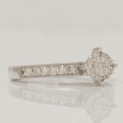 Vintage Natural Diamond Halo Ring