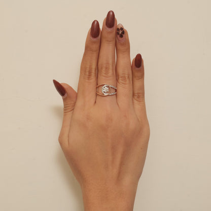 Floral Gold Diamond Ring