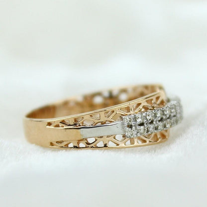 Filigree Diamond Band Ring