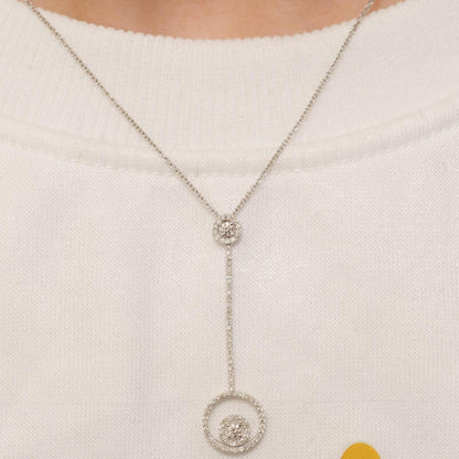 Circle Drop Diamond Pendant