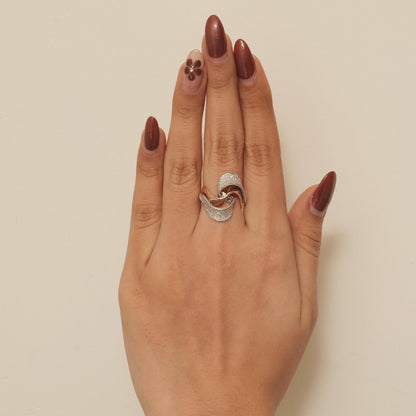 Wave Crossover Diamond Ring